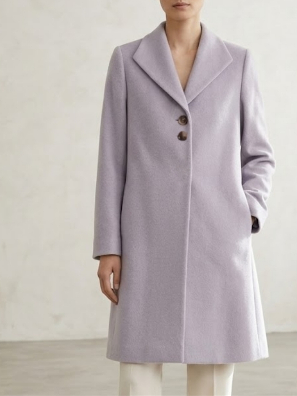 Bern And Mort Singe Breasted Angora Wool Blend Coat Size 8